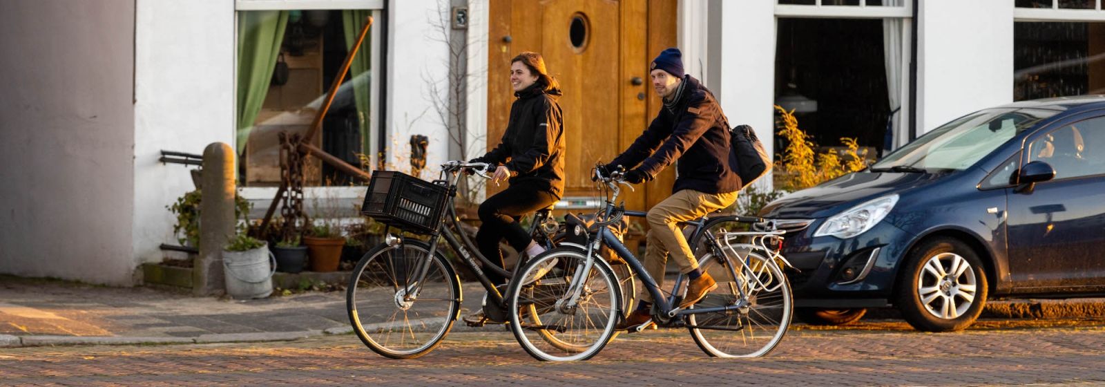 Handy shared bike system at bus station Wageningen