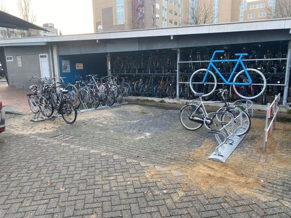 A better spot to park your bicycle at the busstation