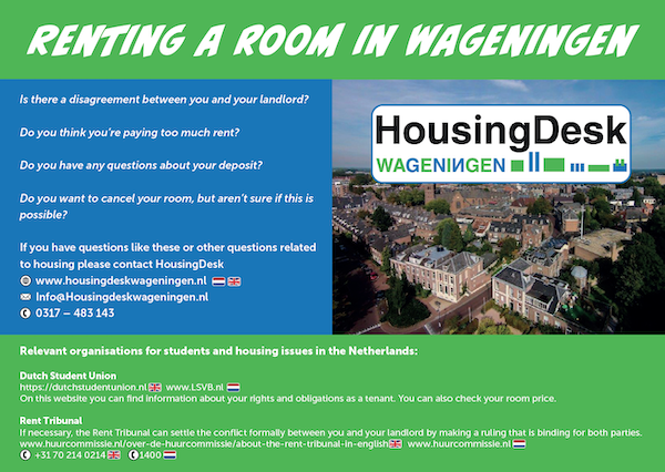 Looking for a room in Wageningen?